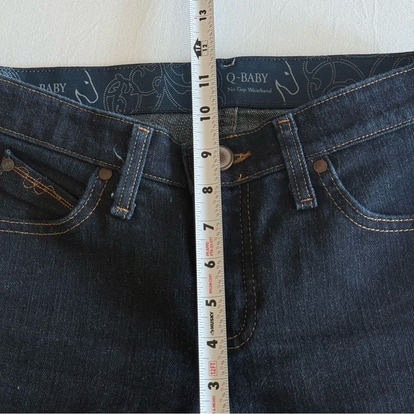 Wrangler Q Baby Mid Rise Bootcut Jeans Size 3/4 x 34 Western Cowgirl Stretch - Picture 14 of 15